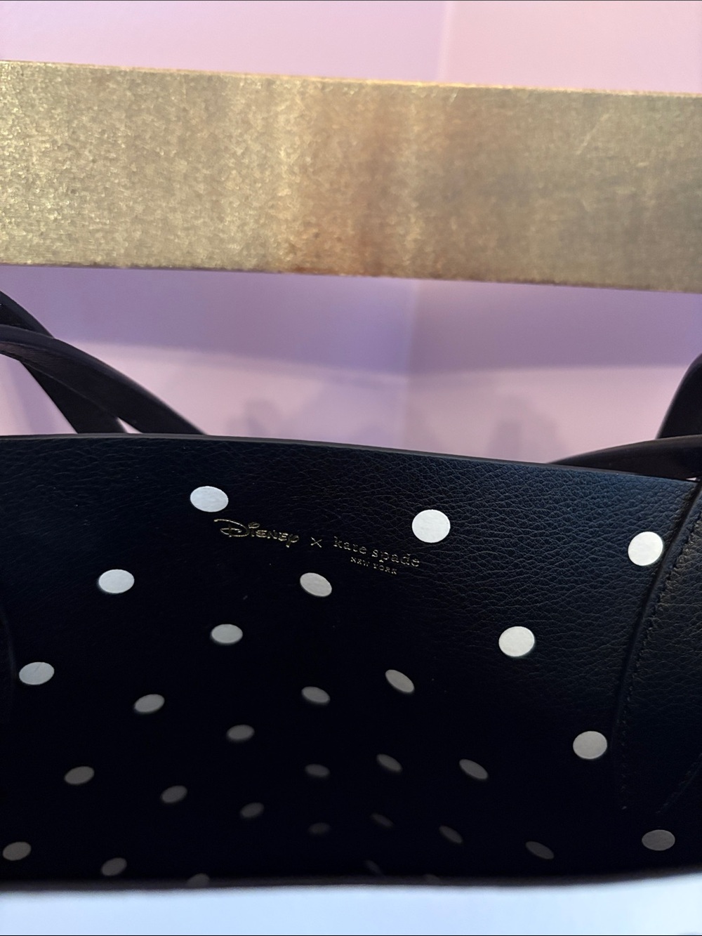 kate spade White, Black & Red Minnie Mouse Polka Dot Tote - Picture 5 of 7